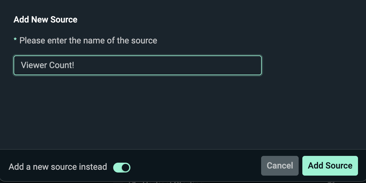 streamlabs viewr count widget in streamlabs desktop name source
